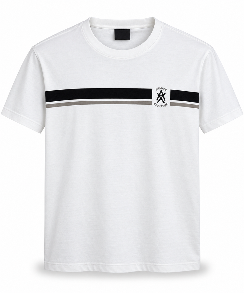 T-Shirt Armani Exchange Branca Veludo
