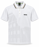 Polo boss Branca com Estampa