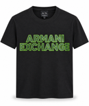 T-Shirt Armani Exchange Preto com Verde