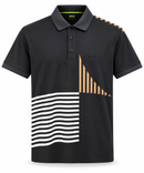 Polo boss Esportiva Preta com detalhes dourados