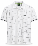 Polo Boss branca Estampada