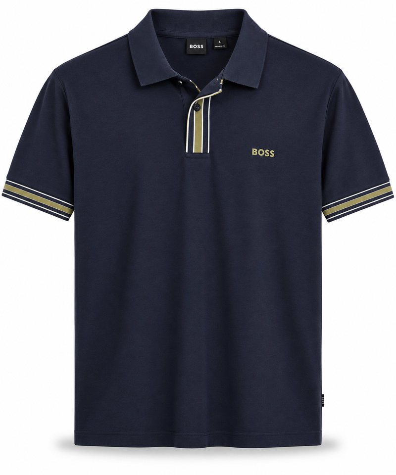 Polo Boss com detalhes nas manga