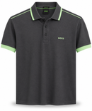 Polo boss marrom com detalhes verde