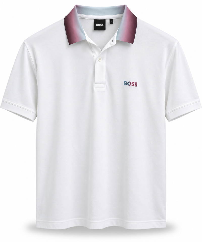 Polo Boss Branca Gradiante