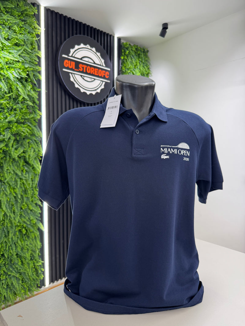 Polo lacoste Miami Open 2026 azul Lançamento