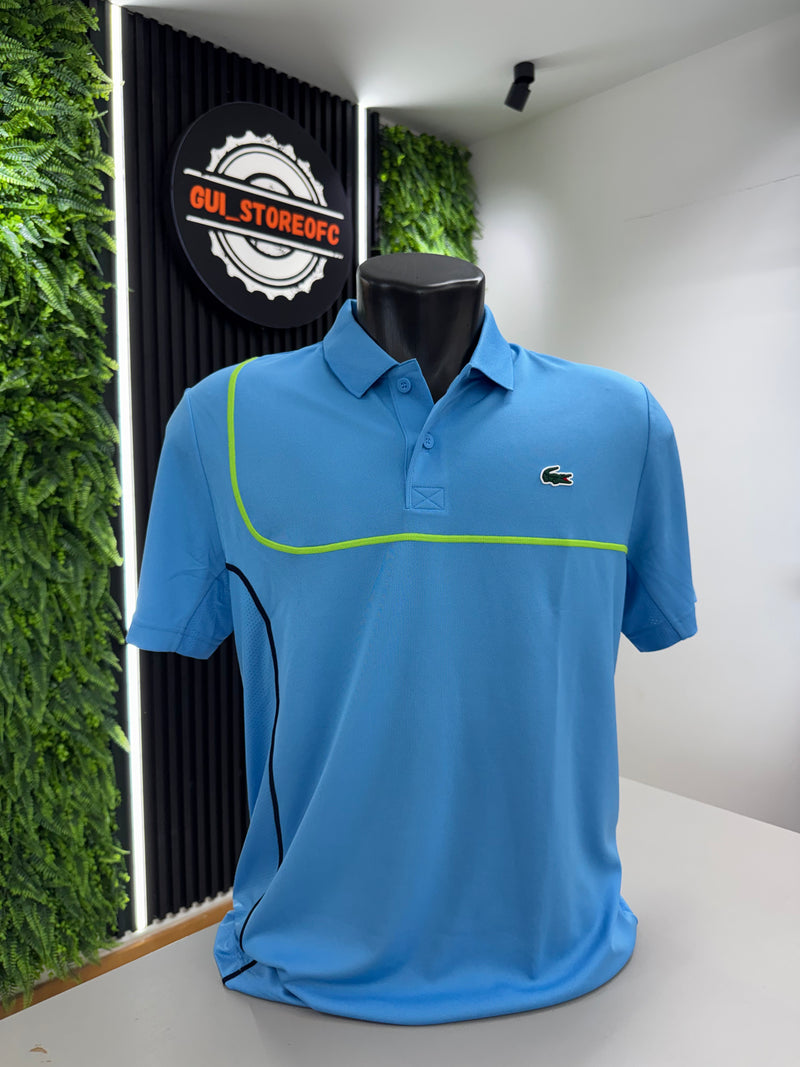 Polo lacoste Sport Collor Block Azul (Raridade)