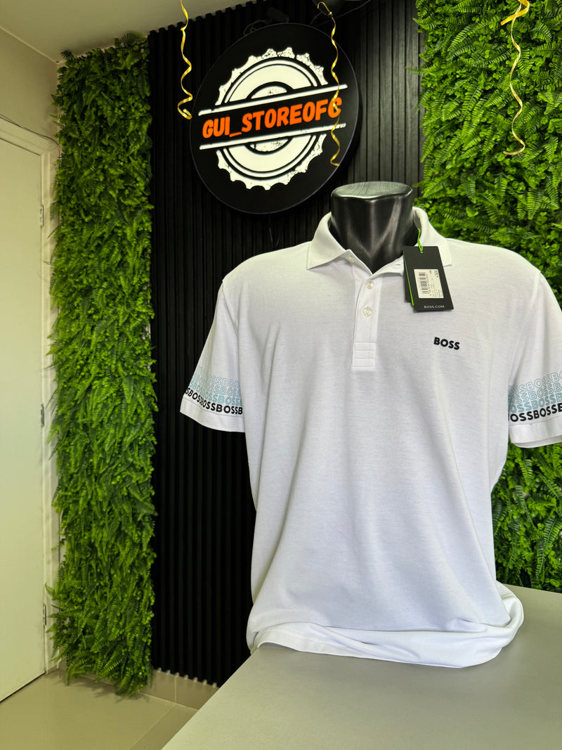 Polo Boss Letreiro Manga