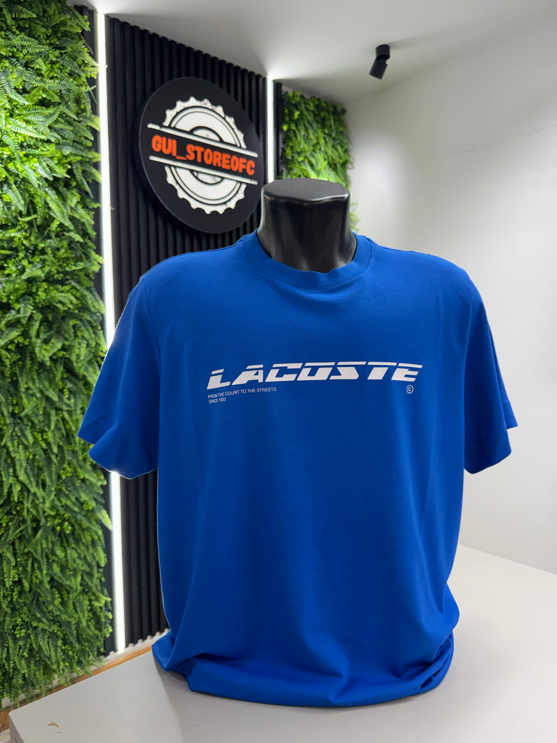 T-shirt lacoste Letreiro Azul marinho
