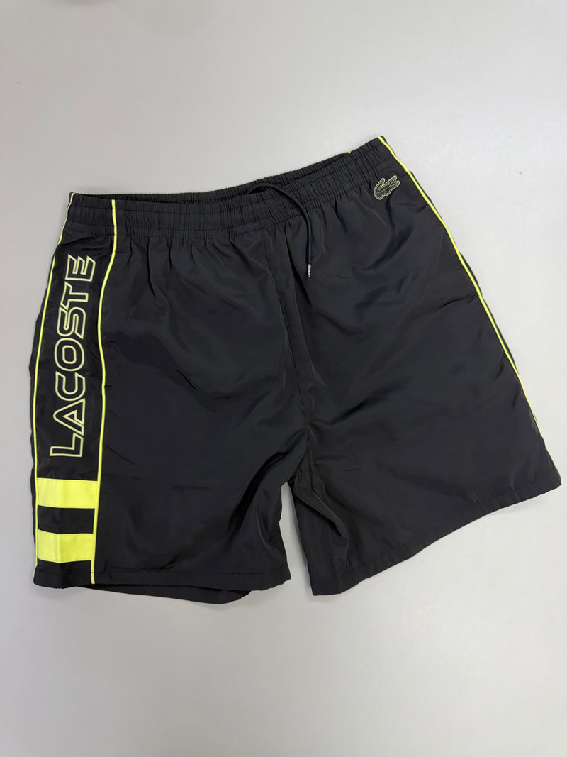 Bermuda Lacoste Sport Letreiro Preta