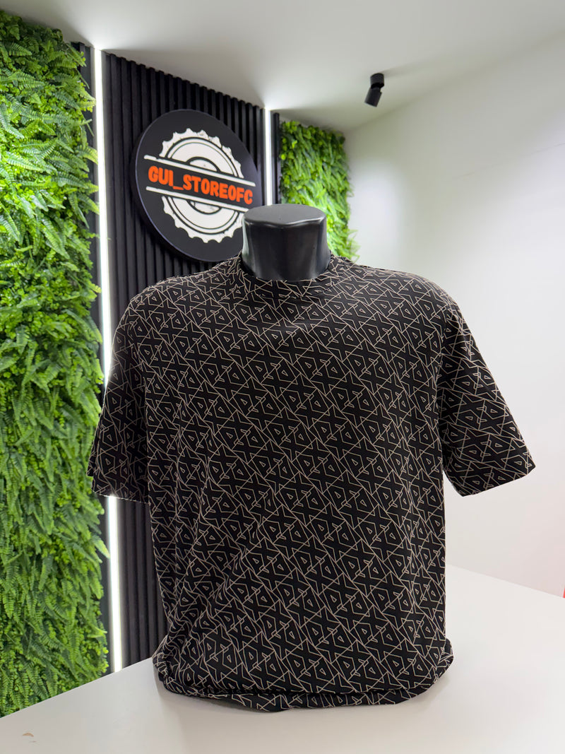 T-shirt Armani Exchange Marrom Monograma