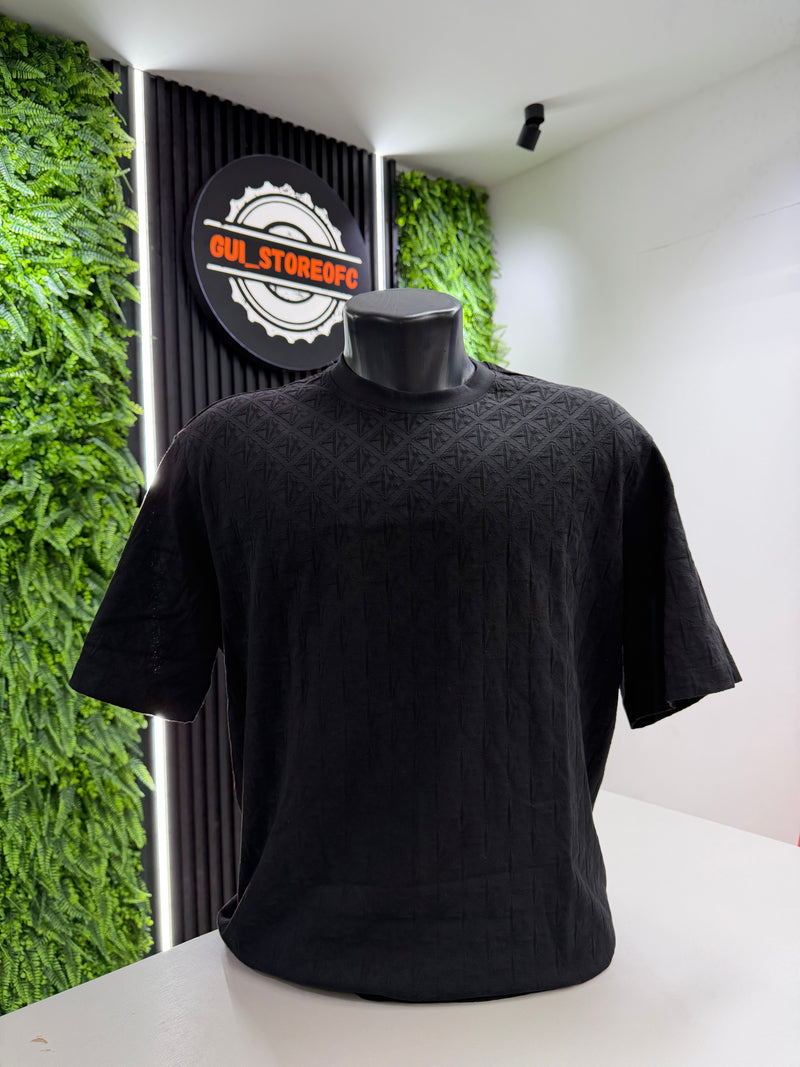 T-shirt Armani Exchange Preta Monograma