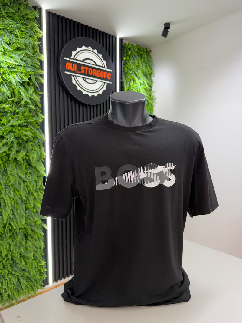 T-shirt Boss Preta Logo central