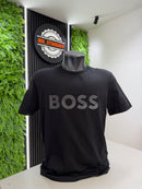 T-shirt Boss Preta Logo estampado