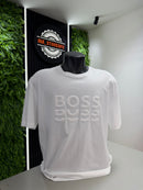 T-shirt Boss branca 3D