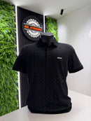 Polo Boss Monograma Preta