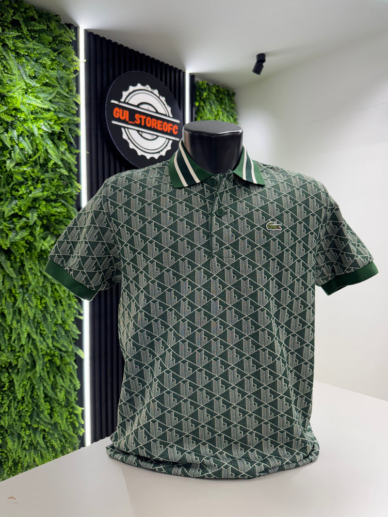 Polo lacoste Monograma Algodão