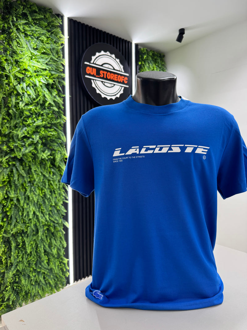 T-shirt Lacoste Letreiro Azul
