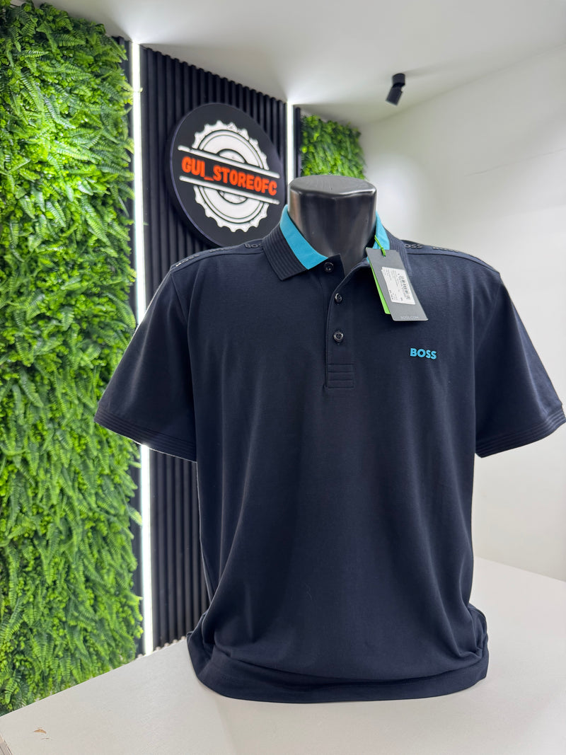 Polo Boss Letreiro Manga