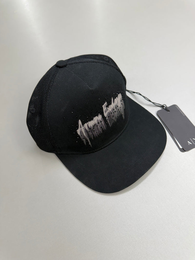 Bone armani Exchange Preto com brilho