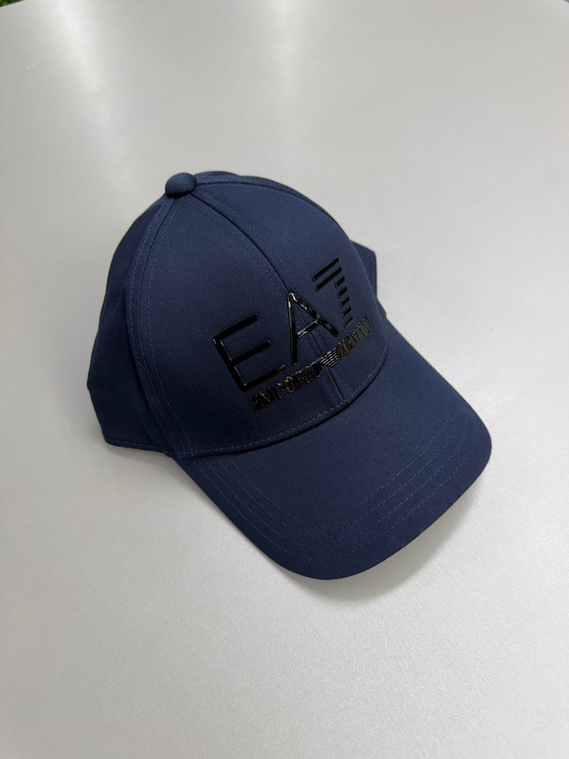 Bone armani EA7 Azul marinho Logo central