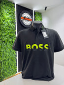 Polo Boss Emborrachada preta