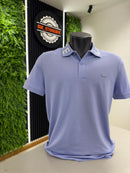 Polo lacoste Letreiro Gola roxa