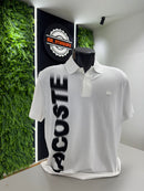 Polo lacoste Letreiro Branca