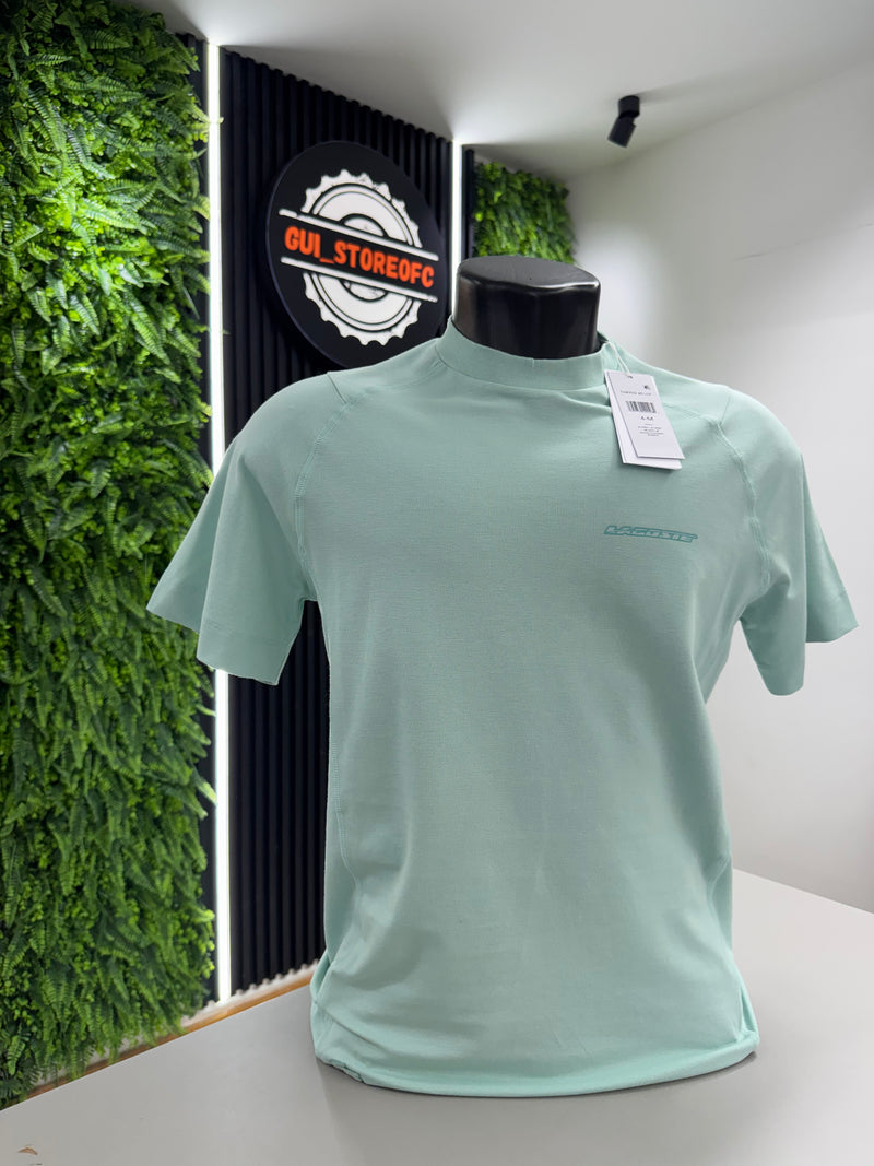T-shirt lacoste Letreiro Raridade Verde agua