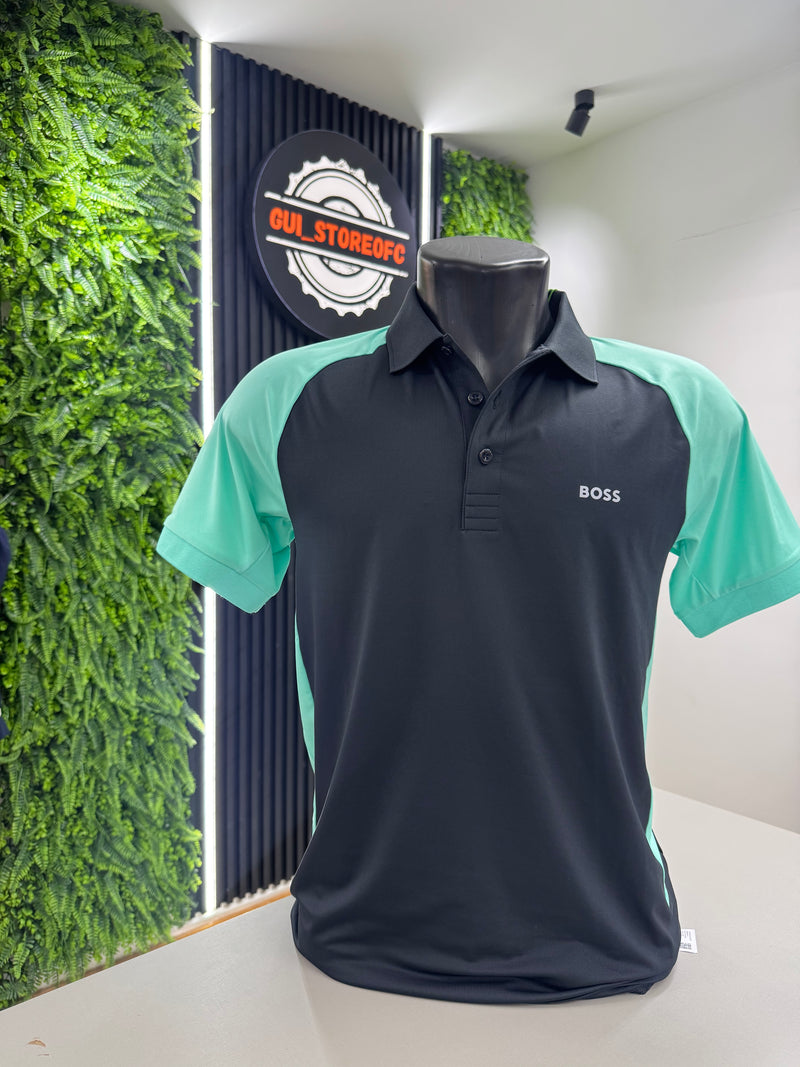 Polo Boss Esportiva Com Verde água