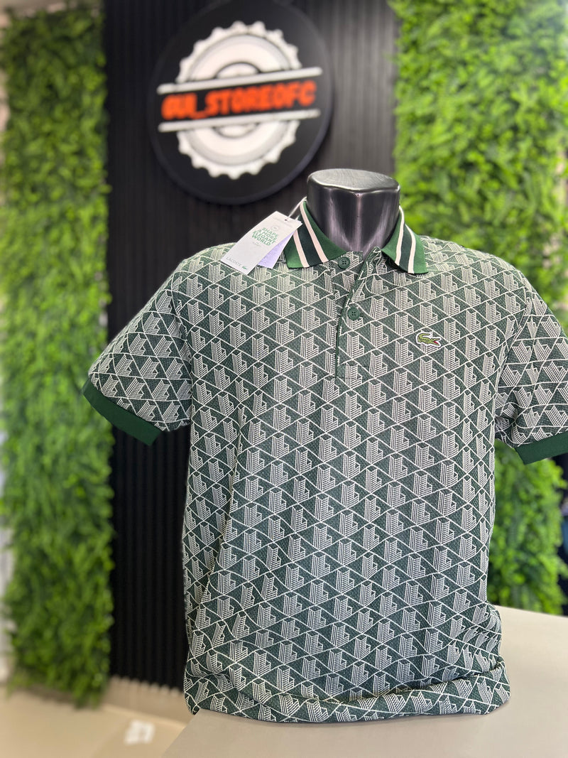 Polo lacoste Monograma Verde