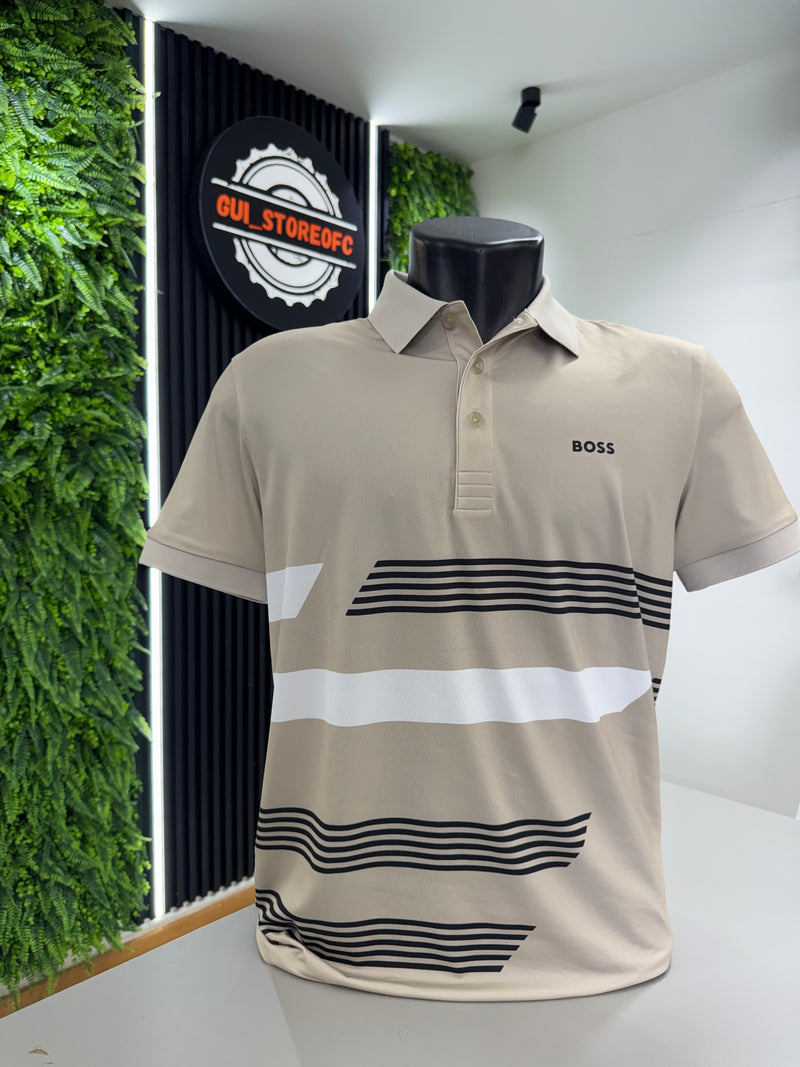 Polo Boss Sportiva Off whyte com detalhes