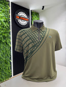Polo Lacoste Ziper Marrom Lançamento 2025