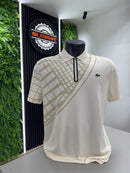 Polo Lacoste de Ziper Bege Lançamento 2025