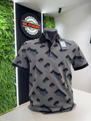 Polo Boss 3D Preta com Cinza Exclusiva