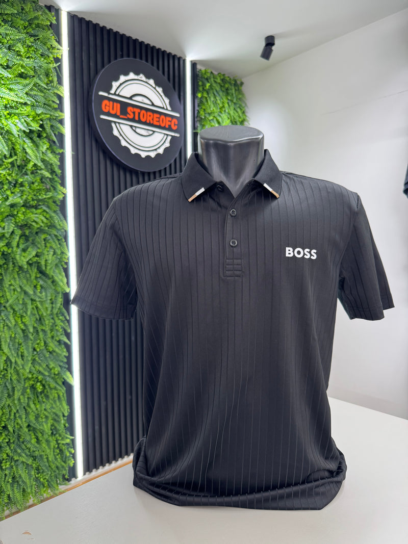 Polo Boss Sportiva Preta Exclusiva