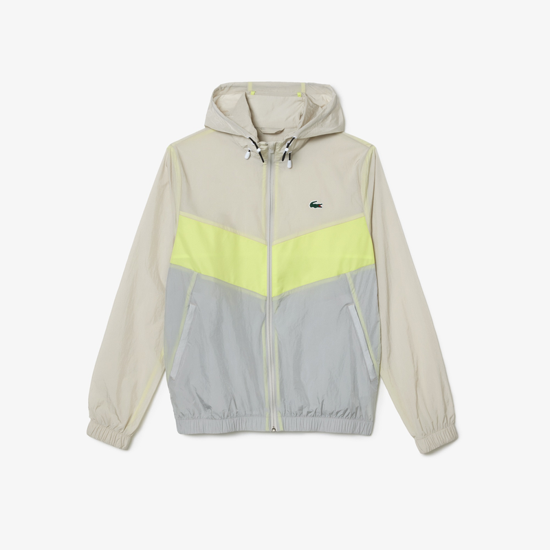 Corta Vento Lacoste Cinza com verde