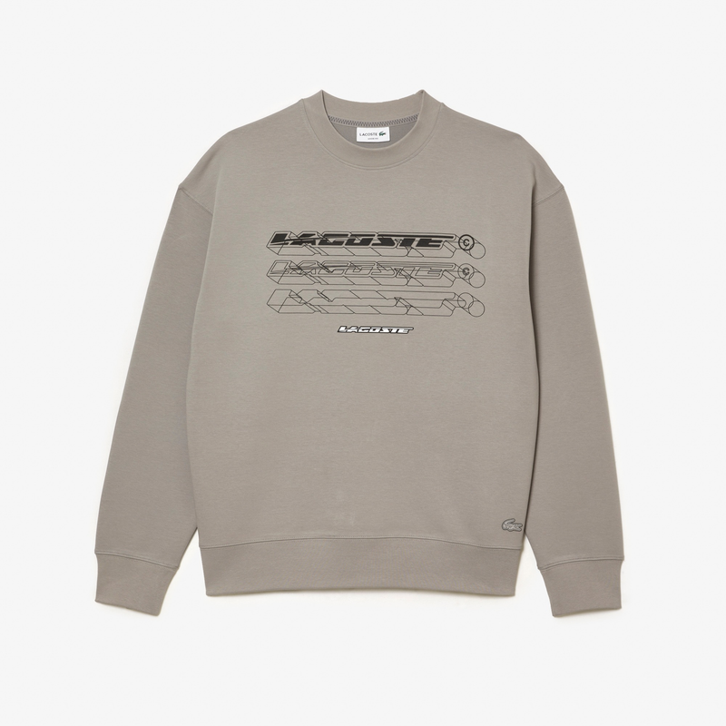 Moletom Lacoste Letreiro 2022 Cinza